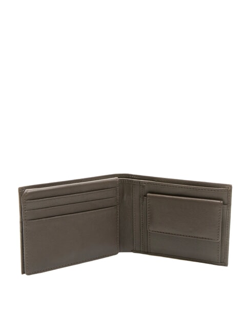 VERTIGO Geldb&ouml;rse aus Leder mit Klappe f&uuml;r Kreditkarten und M&uuml;nzen dunkelbraun - Brieftaschen Herren
