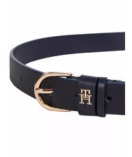 TOMMY HILFIGER ESSENTIAL EFFORTLESS Hergestellt in Italien Lederg&uuml;rtel Raum blau - G&uuml;rtel - 3