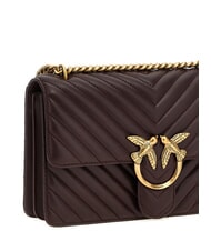 PINKO CLASSIC LOVE ONE Tasche aus Nappaleder Catawba-Trauben - Antikgold - Damentaschen - 3