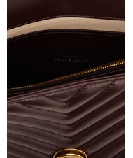 PINKO CLASSIC LOVE ONE Tasche aus Nappaleder Catawba-Trauben - Antikgold - Damentaschen - 4