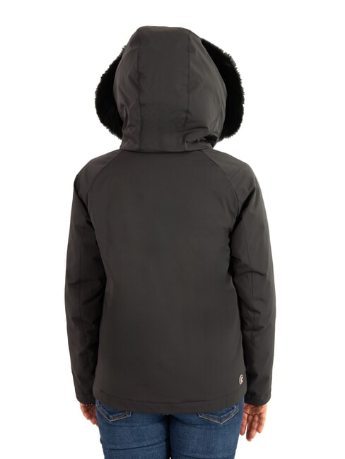 PURENESS Daunenjacke aus zwei Materialien mit Kapuze Schwarz - Daunenjacken f&uuml;r Damen