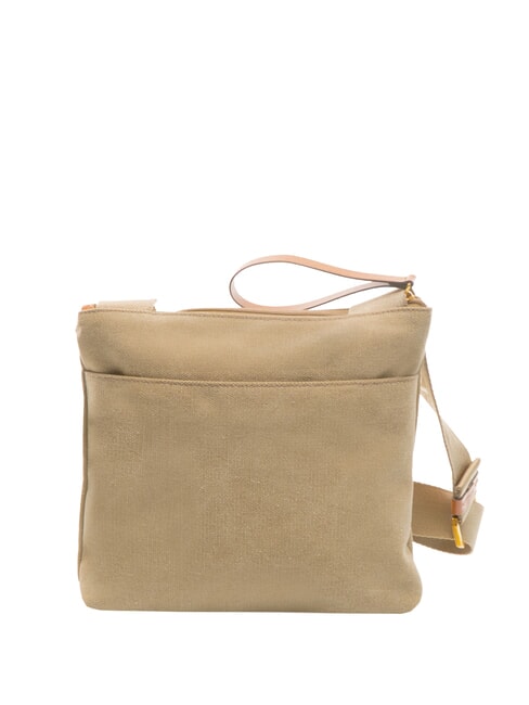 SORRENTO EMMA Flache Umh&auml;ngetasche aus Canvas Olive - Damentaschen