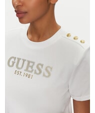 GUESS CN SS CROPPED Baumwoll-T-Shirt purwei&szlig; - T-Shirts und Tops f&uuml;r Damen - 3