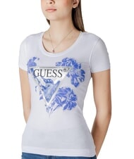 GUESS SS CN FLOWER Kurz&auml;rmeliges T-Shirt purwei&szlig; - T-Shirts und Tops f&uuml;r Damen - 3