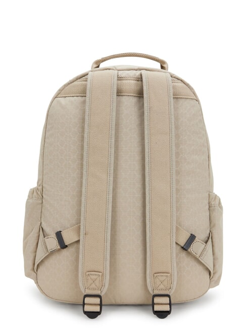 SEOUL L 15 "Laptop-Rucksack charakteristisches Beige mit Pr&auml;gung - Rucks&auml;cke f&uuml;r Schule &amp; Freizeit