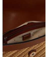 GUESS SIMONA  Umh&auml;ngetasche natur / cognac - Damentaschen - 3