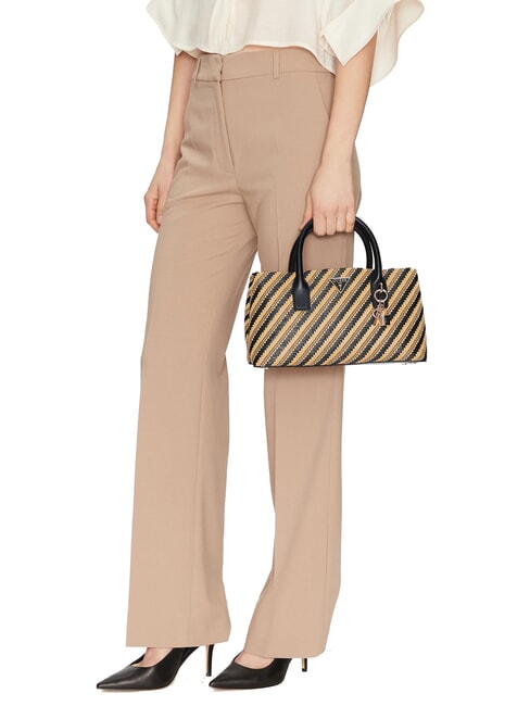 SIMONA  Handtasche, mit Schultergurt natur / schwarz - Damentaschen