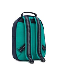 KIPLING SEOUL SMALL Rucksack blau gr&uuml;ner Block - Rucks&auml;cke f&uuml;r Schule &amp; Freizeit - 4