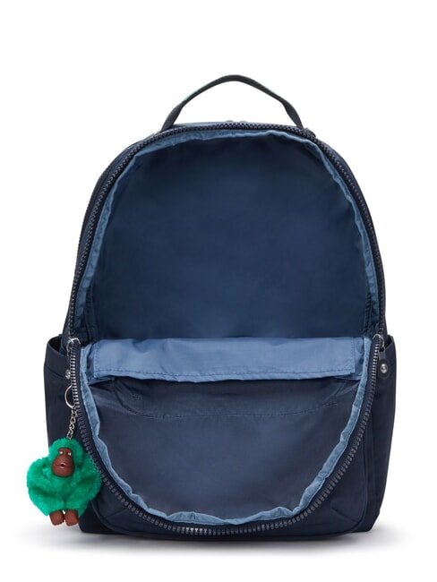 SEOUL Rucksack mit 15"-Laptopfach blau gr&uuml;ner Block - Rucks&auml;cke f&uuml;r Schule &amp; Freizeit