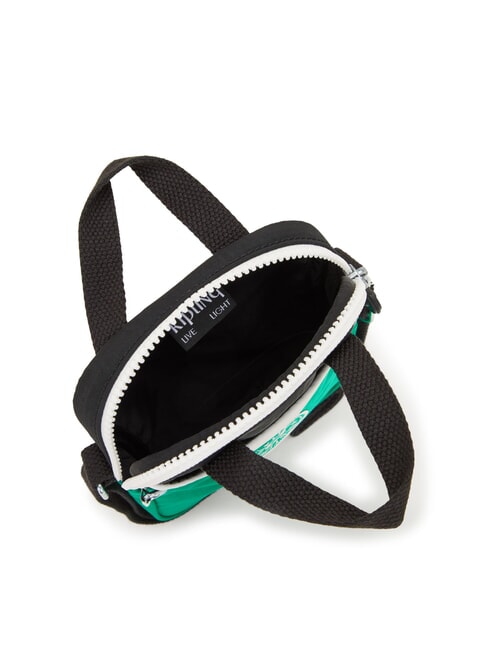 LEVY Mikrotasche f&uuml;r Smartphones tiefgr&uuml;ner schwarzer Block - Damentaschen