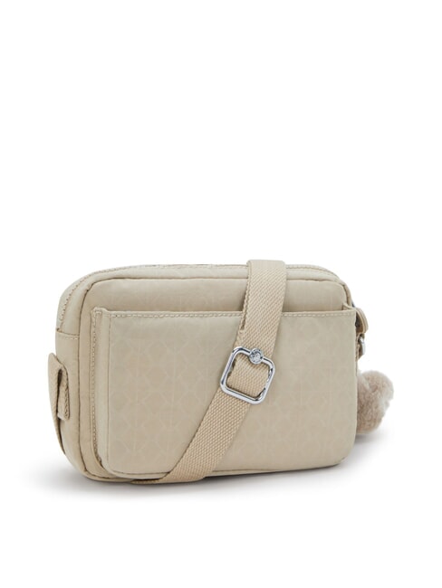 ABANU S Schultertasche charakteristisches Beige mit Pr&auml;gung - Damentaschen