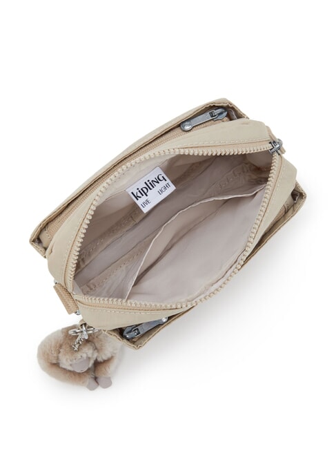 ABANU S Schultertasche charakteristisches Beige mit Pr&auml;gung - Damentaschen