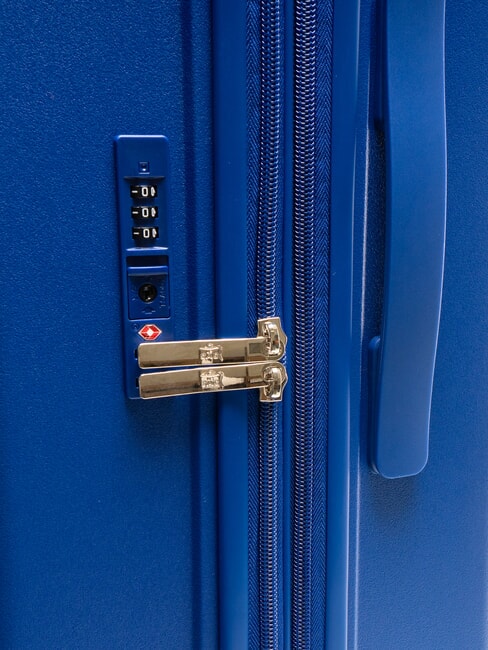 LIGHT POP 2 Gro&szlig;er erweiterbarer Trolley marineblau - Harte Trolleys