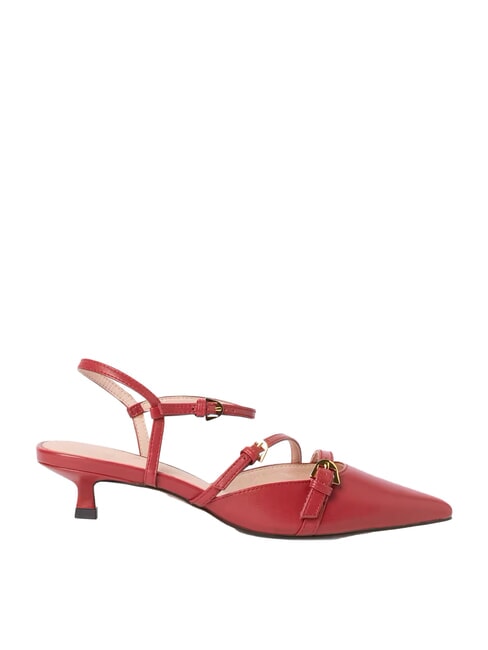 FERNANDA Slingback-Schuhe aus Leder Sangria - Damenschuhe