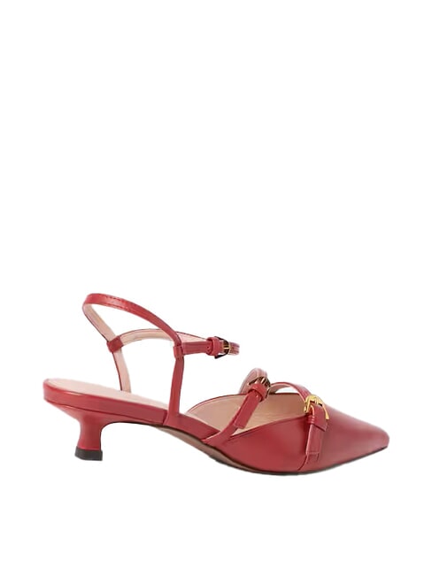 FERNANDA Slingback-Schuhe aus Leder Sangria - Damenschuhe
