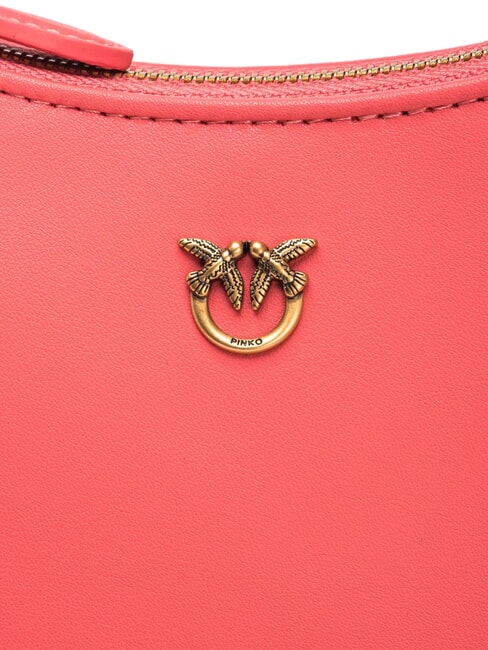 HALF MOON BABY Umh&auml;ngetasche aus Leder Koralle. w&uuml;rzig-antikes Gold - Damentaschen