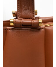 BORBONESE L ECLAIR  Maxi Umh&auml;ngetasche aus Leder Kokosnuss - Damentaschen - 3