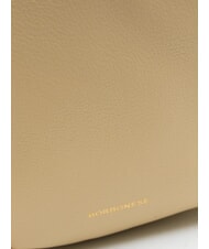 BORBONESE BLOOM Umh&auml;ngetasche aus Leder Sand - Damentaschen - 3