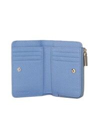 COCCINELLE METALLIC SOFT Kleine Geldb&ouml;rse aus Leder Blau - Brieftaschen Damen - 2