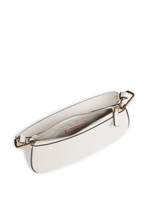 MERVEILLE Schultertasche aus strukturiertem Leder Wei&szlig; - Damentaschen