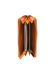 BORBONESE LETTERING PLATE Portemonnaie aus Leder mit Rundum-Rei&szlig;verschluss - Brieftaschen Damen