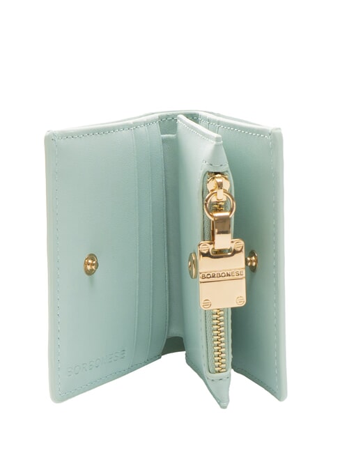 LETTERING Kompakte Lederbrieftasche Marine - Brieftaschen Damen