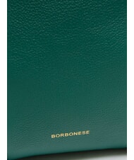 BORBONESE BLOOM  Hobo-Umh&auml;ngetasche aus Leder Wald - Damentaschen - 3