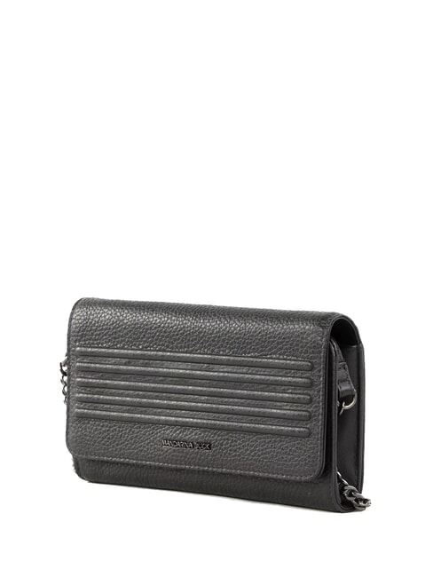 I-CON Leder-Geldb&ouml;rse mit Clutch Schwarz - Brieftaschen Damen