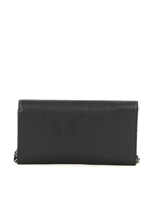 I-CON Leder-Geldb&ouml;rse mit Clutch Schwarz - Brieftaschen Damen