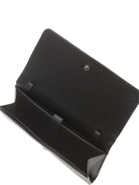 I-CON Leder-Geldb&ouml;rse mit Clutch Schwarz - Brieftaschen Damen