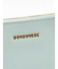 BORBONESE LETTERING Clutch aus Leder mit Manschette Marine - Damentaschen - 3