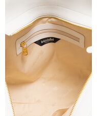 BRACCIALINI NORA Einkaufstasche aus Leder mit Schnallen Wei&szlig; - Damentaschen - 5