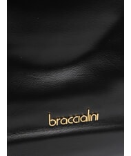 BRACCIALINI SOFIA Lederhandtasche mit kleinen Blumen Schwarz - Damentaschen - 5