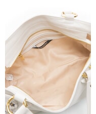 BRACCIALINI SOFIA Lederhandtasche mit kleinen Blumen Wei&szlig; - Damentaschen - 6