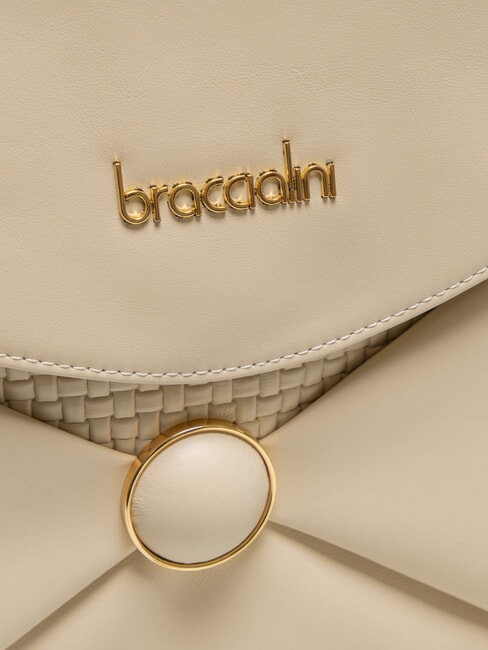 NAOMI Umh&auml;ngetasche aus Leder Beige - Damentaschen