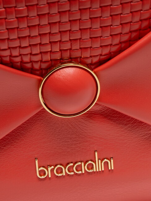 NAOMI Runder Lederrucksack Rot - Damentaschen