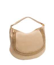 BRACCIALINI NAOMI Hobo-Tasche aus Leder mit Kette Beige - Damentaschen - 2