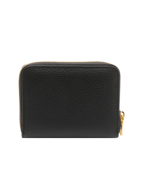 BASIC Kleine Lederbrieftasche mit Rundum-Rei&szlig;verschluss Schwarz - Brieftaschen Damen