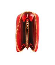 BRACCIALINI BASIC Kleine Lederbrieftasche mit Rundum-Rei&szlig;verschluss Rot - Brieftaschen Damen - 2