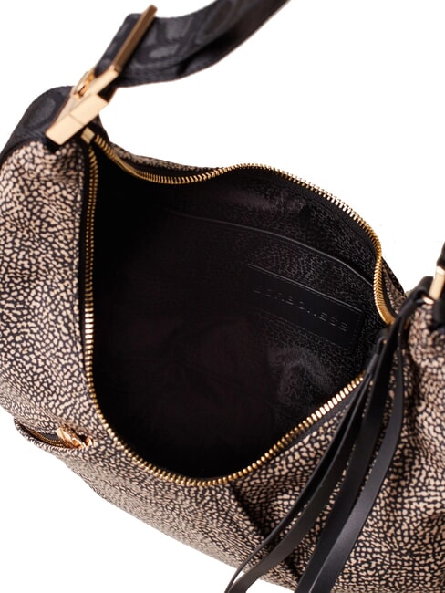 FOLD  Weiche Umh&auml;ngetasche OP / NATUR / SCHWARZ - Damentaschen