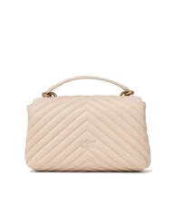 PINKO LOVE LADY PUFF Mini-Handtasche mit Schultergurt Beige-Rauchgrau-Antikgold - Damentaschen - 3