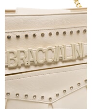 BRACCIALINI GISELLE Umh&auml;ngetasche mit Metalllogo Beige - Damentaschen - 3