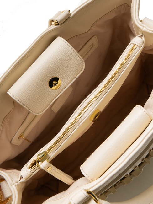 GISELLE Tragetasche mit Metalllogo Beige - Damentaschen