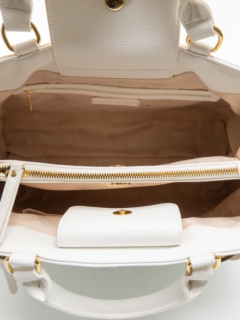 GISELLE Tragetasche mit Metalllogo Wei&szlig; - Damentaschen