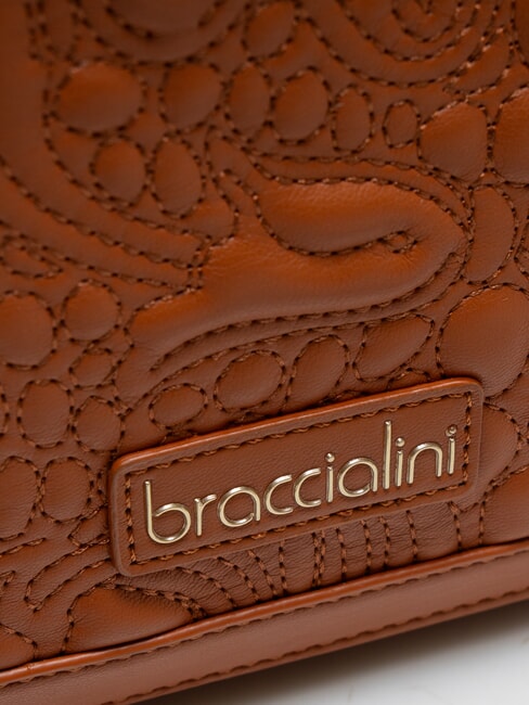 GINGER Umh&auml;ngetasche mit &Uuml;berschlag braun - Damentaschen