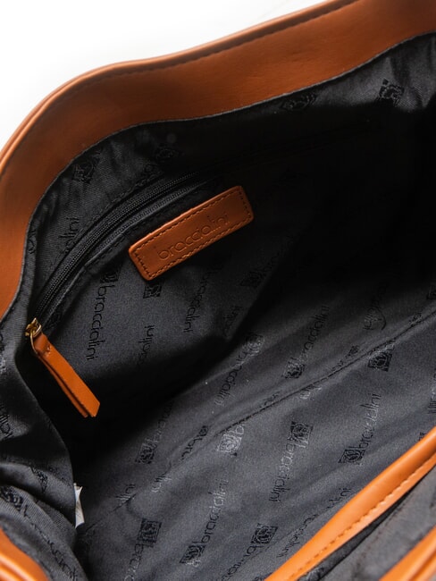 GINGER Umh&auml;ngetasche mit &Uuml;berschlag braun - Damentaschen