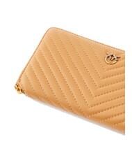PINKO RYDER Ledergeldb&ouml;rse Nougat-Antikgold - Brieftaschen Damen - 4