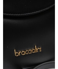 BRACCIALINI SOFIA Lederhandtasche mit kleinen Blumen Schwarz - Damentaschen - 3