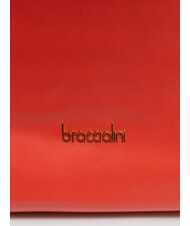 BRACCIALINI SOFIA Umh&auml;ngetasche aus Leder mit kleinen Blumen Rot - Damentaschen - 3