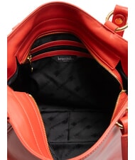 BRACCIALINI SOFIA Umh&auml;ngetasche aus Leder mit kleinen Blumen Rot - Damentaschen - 5